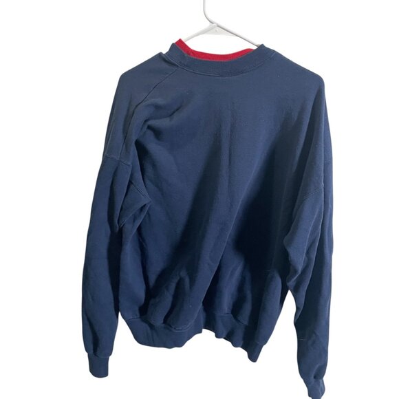 TGIF Grandma Sweatshirt Navy X-Large M&E Energy Cotton Blend Vintage 1990s - Picture 4 of 4